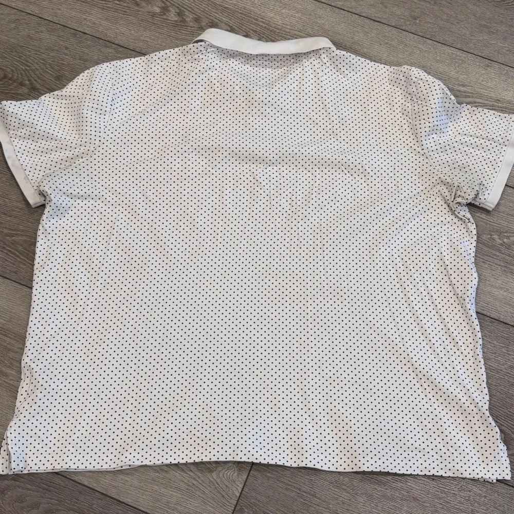 Polo Ralph Lauren Polo Shirt Mens XXL White Polka Dot Classic Fit Short Sleeve